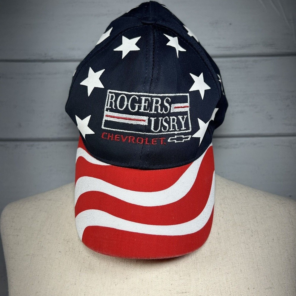 Vintage Cobra Cap Men's American Flag Patriotic Chevrolet Hat Baseball One Size